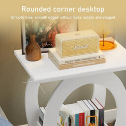 Bedside Table White Drawer Cabinet Side End Table Nightstand Storage Shelf New - thumbnail 3