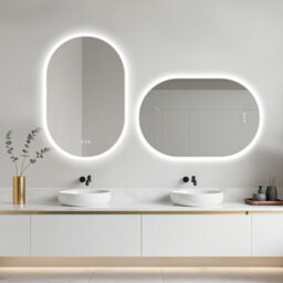 Luvodi 600X900mm Oval Led Bathroom Mirror With Demister 3 Color Dimmable Light Horizontal / Vertical - thumbnail 8