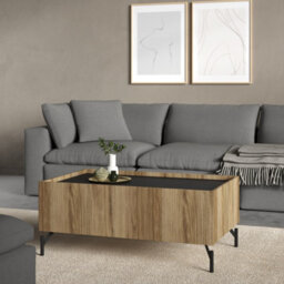 Furniture To Go Kendall Coffee Table With 2 Drawers Oak And Black - thumbnail 6