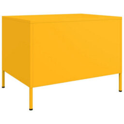 Berkfield Coffee Table Mustard Yellow 68X50X50.5 Cm Steel - thumbnail 7