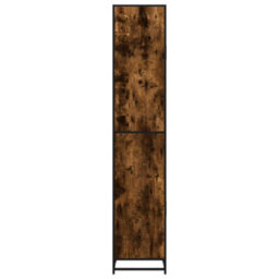 Berkfield Bathroom Cabinet Smoked Oak 35X37.5X188.5 Cm Engineered Wood And Metal - thumbnail 6
