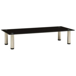 Berkfield Tv Stand Black 80X35X17 Cm Tempered Glass