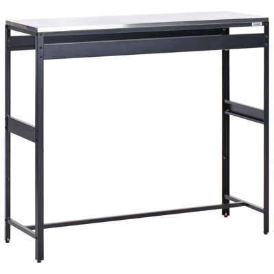 Beliani Outdoor Bar Table Maenza Black Metal - image 1