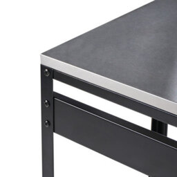 Beliani Outdoor Bar Table Maenza Black Metal - thumbnail 5