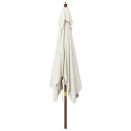 Berkfield Garden Parasol With Wooden Pole Sand 300X300X273 Cm - thumbnail 4