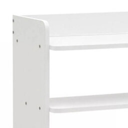 5 Tier White Wooden Hallway Shoe Rack Open Shelves Shoe Cabinet Storage Unit - thumbnail 4