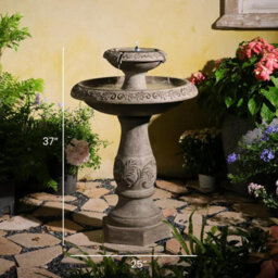 Sunlinua Elegant Solar Water Fountain Two-Tier Outdoor Bubbler Feature 63X63X93Cm For Garden Patio Deck Yard - thumbnail 5