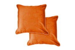 Plush Velvet Cushion Cover In Burnt Orange - thumbnail 1
