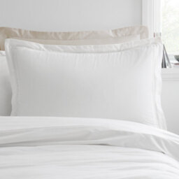 Bianca Bedding Oxford Lace 200 Thread Count Cotton Super King Duvet Cover Set With Pillowcases White - thumbnail 2