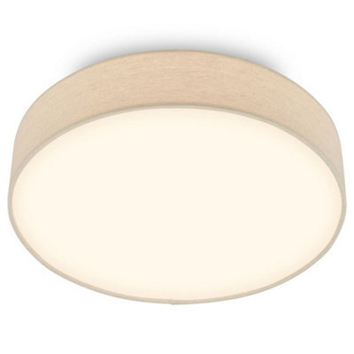 Briloner Mains-Powered Led Beige Fabric Shade Ceiling Light (Dia)38Cm - image 1