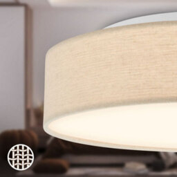 Briloner Mains-Powered Led Beige Fabric Shade Ceiling Light (Dia)38Cm - thumbnail 3