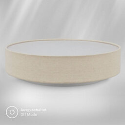 Briloner Mains-Powered Led Beige Fabric Shade Ceiling Light (Dia)38Cm - thumbnail 4