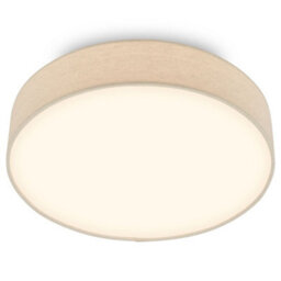 Briloner Mains-Powered Led Beige Fabric Shade Ceiling Light (Dia)38Cm - thumbnail 1