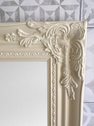 Downton Interiors Extra Large Antique Style Cream Wood Frame Wall Mirror 106Cm - thumbnail 4