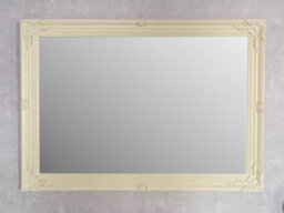 Downton Interiors Extra Large Antique Style Cream Wood Frame Wall Mirror 106Cm - thumbnail 2