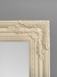 Downton Interiors Extra Large Antique Style Cream Wood Frame Wall Mirror 106Cm - thumbnail 5