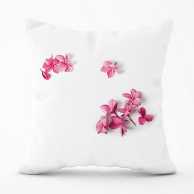 Warren Reed Designer Pink Frangipani Flowers Cushions 60Cm X 60Cm - image 1
