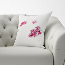 Warren Reed Designer Pink Frangipani Flowers Cushions 60Cm X 60Cm - thumbnail 2