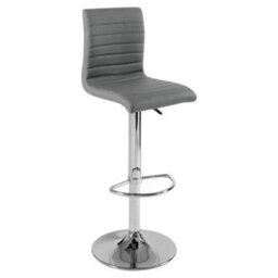Furniture in Fashion Topaz Rustic Oak Wooden Bar Table With 2 Ripple Grey Stools - thumbnail 3