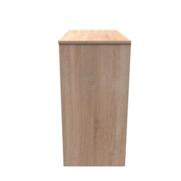 Turin 3 Drawer Deep Chest In White Gloss & Bardolino Oak (Ready Assembled) - thumbnail 2