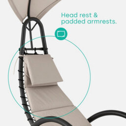 Livivo Bali Beige Sun Lounger With Canopy - thumbnail 8