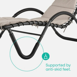 Livivo Bali Beige Sun Lounger With Canopy - thumbnail 4