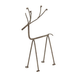 Hill Interiors Rustic Reindeer Christmas Decoration Silver (23Cm X 16Cm X 6Cm) - thumbnail 1