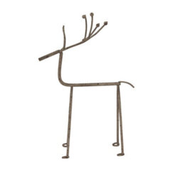 Hill Interiors Rustic Reindeer Christmas Decoration Silver (23Cm X 16Cm X 6Cm) - thumbnail 2