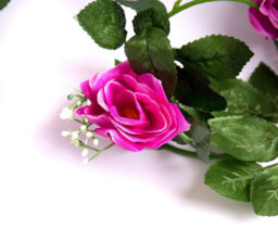 Best Artificial 7Ft Light Purple Silk Rose Garland Decoration - Perfect From Home, Office Or Events - thumbnail 6