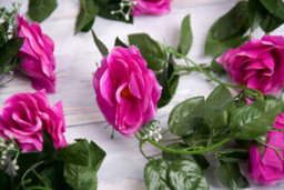Best Artificial 7Ft Light Purple Silk Rose Garland Decoration - Perfect From Home, Office Or Events - thumbnail 3