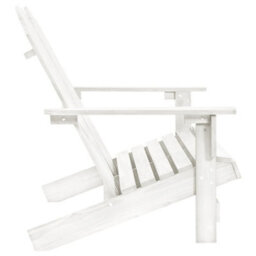 Walplus 2-Seater Garden Adirondack Chair Solid Fir Wood White - thumbnail 3