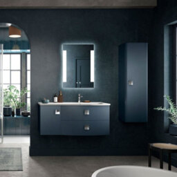 Hudson Reed Sarenna Wall Hung Rh 2 Drawer 1 Door Vanity Unit & Basin, Dove Grey Matt, 1012 X 504 X 448mm - thumbnail 4