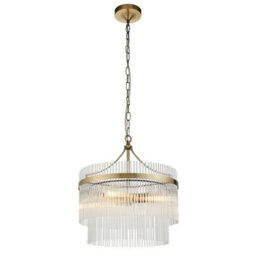 Luminosa Lighting Luminosa Marietta 3 Light Multi Arm Lamp Ceiling Pendant Antique Brass - thumbnail 6