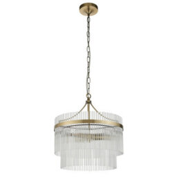 Luminosa Lighting Luminosa Marietta 3 Light Multi Arm Lamp Ceiling Pendant Antique Brass - thumbnail 8