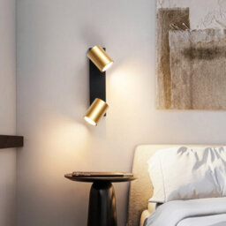 Harper Living 2-Way Ceiling Spotlights, Gu10 Track Lighting, Black & Gold Finish, Rotatable Modern Ceiling Lamp - thumbnail 3