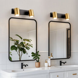 Harper Living 2-Way Ceiling Spotlights, Gu10 Track Lighting, Black & Gold Finish, Rotatable Modern Ceiling Lamp - thumbnail 4