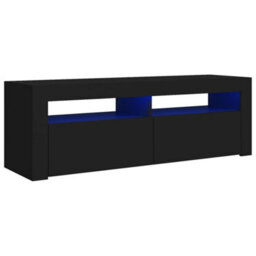 Vidaxl Tv Cabinet With Led Lights Black 120X35X40 Cm - thumbnail 1