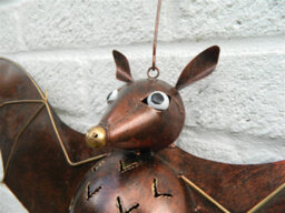 Metal Hanging Bat Tea Light Candle Holder - Bronze - thumbnail 2