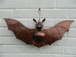 Metal Hanging Bat Tea Light Candle Holder - Bronze - thumbnail 1