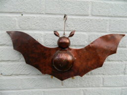 Metal Hanging Bat Tea Light Candle Holder - Bronze - thumbnail 3