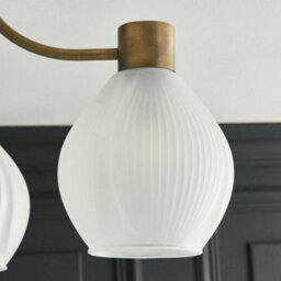 Pagazzi Lighting Pagazzi Hamilton 3 Light Antique Brass Semi Flush Ceiling Light - thumbnail 4