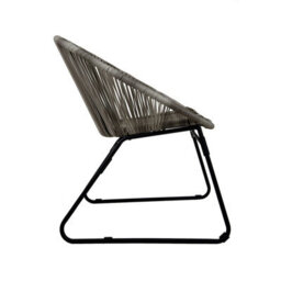 Charles Bentley Zanzibar Tea For Two Bistro Set Grey Cafe 2 Chairs And Table - thumbnail 7