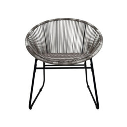 Charles Bentley Zanzibar Tea For Two Bistro Set Grey Cafe 2 Chairs And Table - thumbnail 6