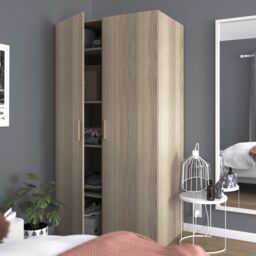 GoodHome Atomia Freestanding Matt Oak Effect Particle Board Wardrobe (H)1875mm (W)1000mm (D)600mm - thumbnail 4