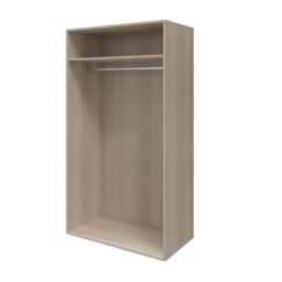 GoodHome Atomia Freestanding Matt Oak Effect Particle Board Wardrobe (H)1875mm (W)1000mm (D)600mm - thumbnail 3