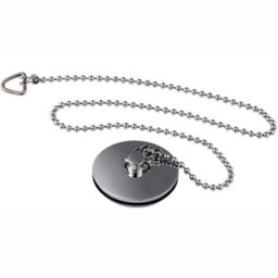 "FNX Bathrooms Chrome Metal Bathroom Bath Plug And Chain Heavy Duty Brass 1 3/4""" - thumbnail 1