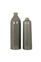 Garda Grey Glazed Gisela Vase, Textured Modern Ceramic Decor - thumbnail 4