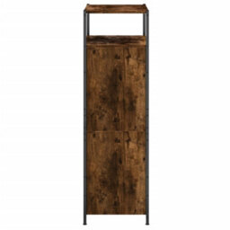 Berkfield Shoe Cabinet Smoked Oak 60X34X112 Engineered Wood - thumbnail 6