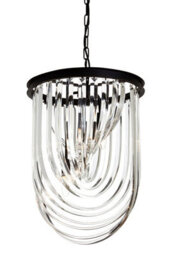 Orsina Large Black Pendant Light, Boutique Ceiling Light With Crystal Drops, Strong Iron Chain Hanging Fixture - thumbnail 5