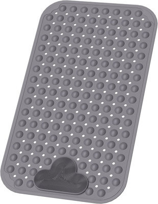 Slips Away Bath Mat Non Slip Anti Mould With Foot Scrubber 70 X 40Cm Tpe Material Shower Mat - image 1